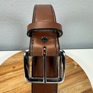 Blade Tech Mens Leather Belt Silver Buckle Casual Dress Work USA Made OSFM Ammo
